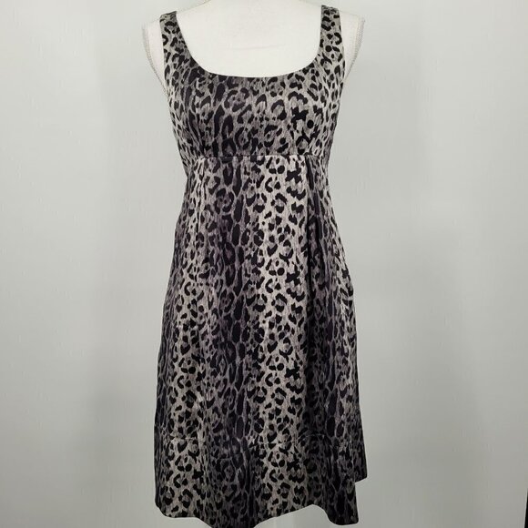 The Limited Dresses & Skirts - The Limited 100% Silk Sleeveless Leopard Print Dress
